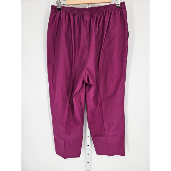 VTG Sport by Carriage Court Women's Purple Pull On Elastic Waist Pant Size 16S - Picture 3 of 5